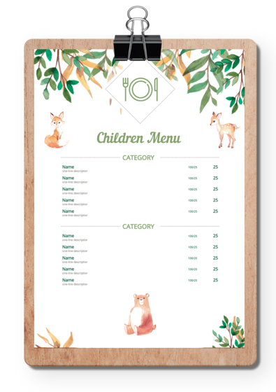 Online restaurant menu maker