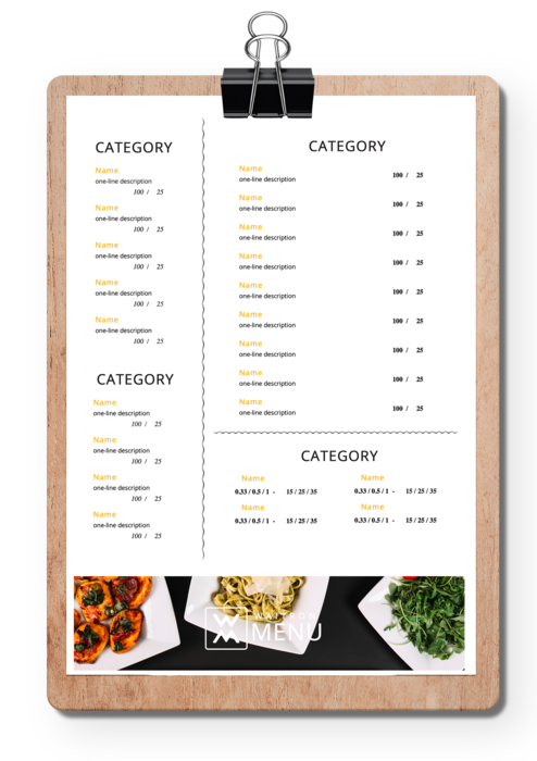 Online restaurant menu maker