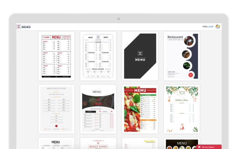 How to choose menu template