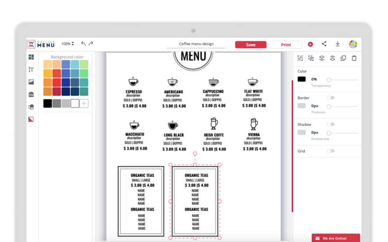 How to duplicate elements on a menu